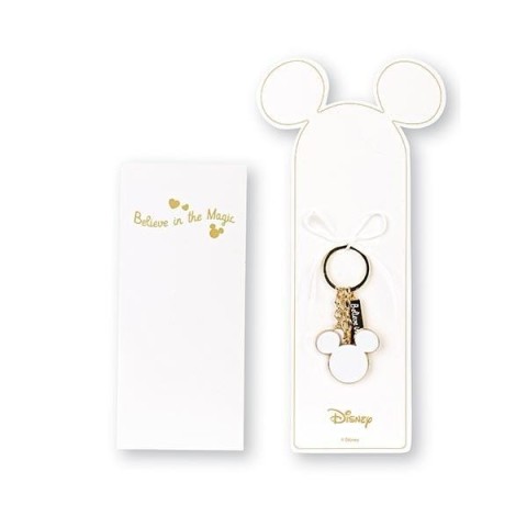 PORTACHIAVI MICKEY CUORE H9 ORO BIANCO